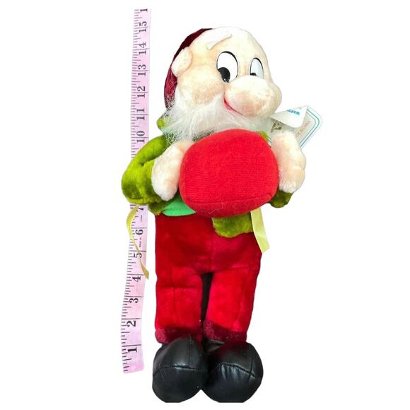 Christmas Elf Plush Vintage 90s y2k Dwarf Doll 14" Red Green Stuffed TAGS READ - Picture 11 of 12
